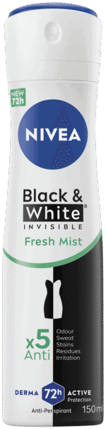 Nivea Black & White Invisible Fresh Mist Anti-Perspirant Aerosol 150ml