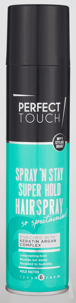 Perfect Touch Spray 'n Stay Super Hold Hairspray 250ml