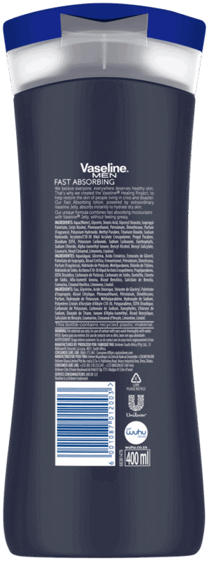 Vaseline Men Fast Absorbing Moisturizing Body Lotion 400ml