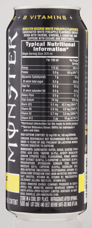 Monster Reserve White Pineapple Flavoured Energy Drink 500ml