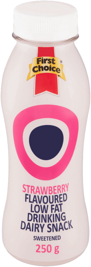 First Choice Strawberry Flavoured Low Fat Drinking Dairy Snack 250g