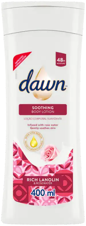 Dawn Rich Lanolin and Rose Water Soothing Body Lotion for Soft Skin 400ml