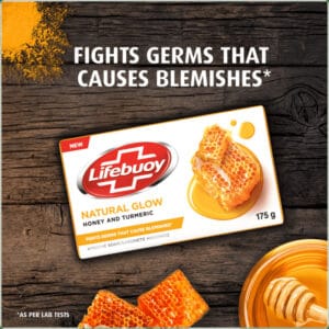 Lifebuoy Natural Glow Honey and Turmeric Hygiene Soap Bar 175g