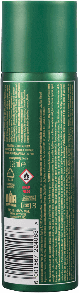 Yardley English Blazer Green Deodorant Body Spray 125ml