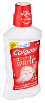 Colgate Optic White Fresh Mint Alcohol-Free Mouthwash 500ml