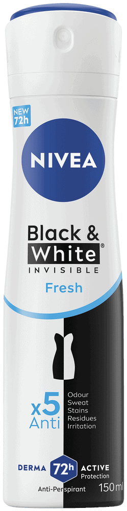 Nivea Black & White Invisible Fresh Anti-Perspirant Aerosol 150ml