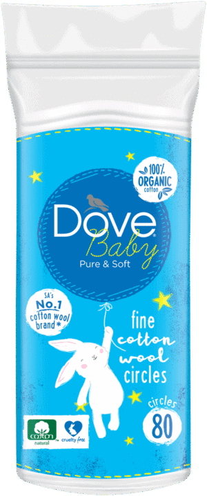 Dove Baby Fine Cotton Wool Circles 80pk
