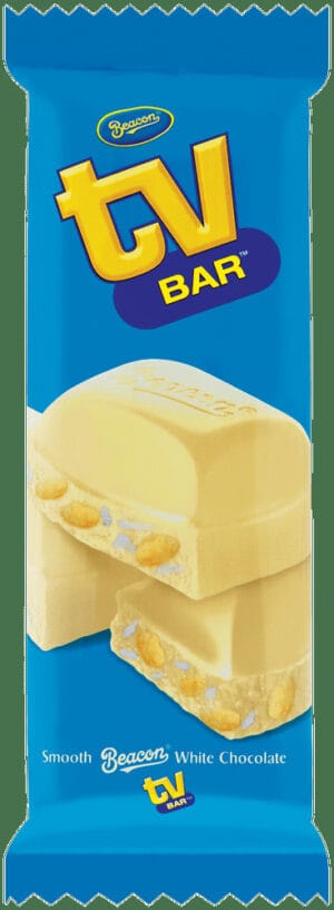 image-0 Beacon TV Bar White Chocolate Slab 80g