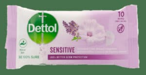Dettol Sensitive Personal Care Wipes 10pk