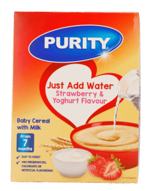 Purity Strawberry & Yoghurt Flavour Baby Cereal with Milk 200g