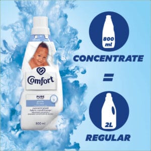 Comfort Pure Concentrated Laundry Fabric Softener 800ml