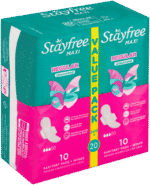 Stayfree Maxi Regular Sanitary Pads with Wings 20pk