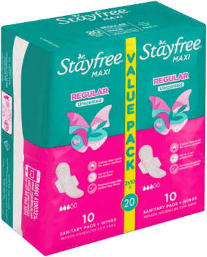 Stayfree Maxi Regular Sanitary Pads with Wings 20pk