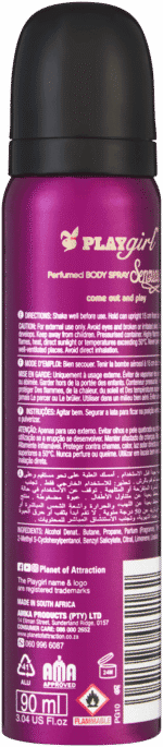 Playgirl Sensuous Perfumed Body Spray 90ml
