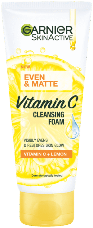 image-0 Garnier SkinActive Even & Matte Vitamin C Cleansing Foam 100ml