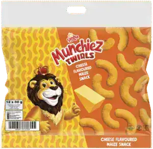 Simba Munchiez Twirls Cheese Flavoured Maize Snack 12 x 50g