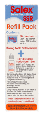 Salex Saline Sinus Rinse Refill Pack 60 x 1.6g