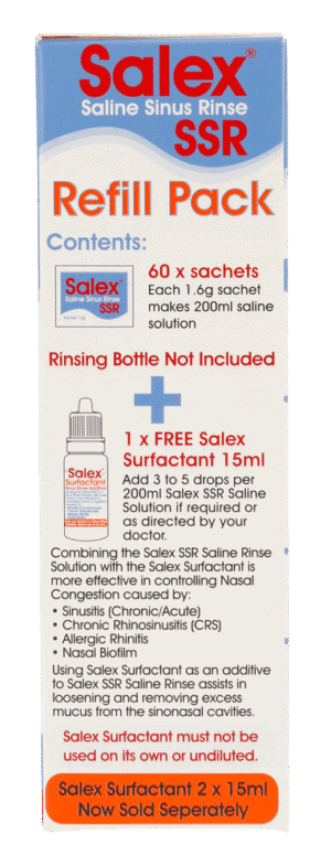 Salex Saline Sinus Rinse Refill Pack 60 x 1.6g