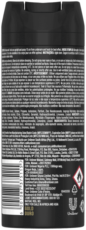 AXE Gold Deodorant Body Spray 150ml