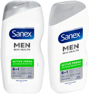 Sanex Men Skin Health Active Fresh 6-in-1 Shower Gel 500ml