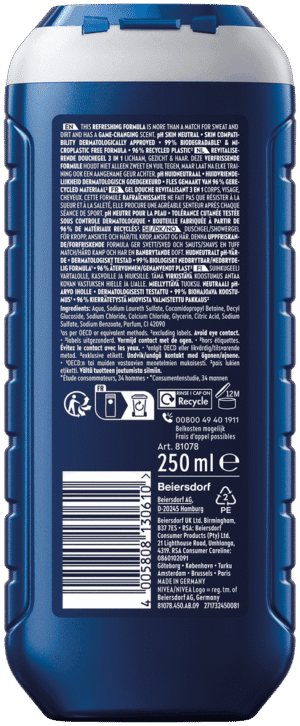 Nivea MEN Sport 3-In-1 Shower Gel 250ml