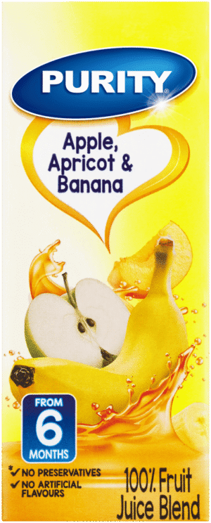 Purity From 6 Months Apple, Apricot & Banana 100% Fruit Juice Blend 200ml