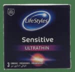 LIFESTYLE CONDOMS SENSITIVE 3'S