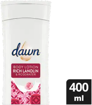 Dawn Rich Lanolin and Rose Water Soothing Body Lotion for Soft Skin 400ml