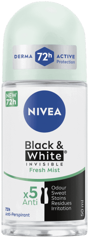 Nivea Black & White Invisible Fresh Mist Anti-Perspirant Roll-on 50ml
