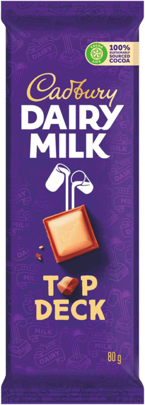 Cadbury Dairy Milk Top Deck Milk Chocolate Slab 80g