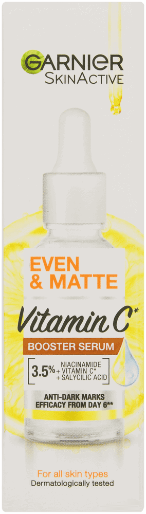 image-0 Garnier SkinActive Even & Matte Vitamin C Booster Serum 15ml
