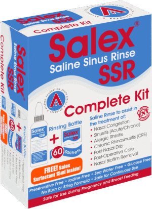 Salex Saline Sinus Rinse Complete Kit 60 x 1.6g