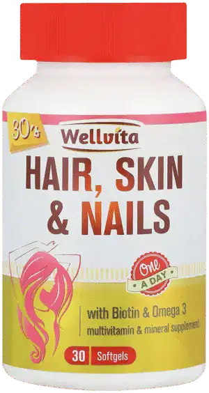 Wellvita Hair, Skin & Nails Softgel Capsules 30pk