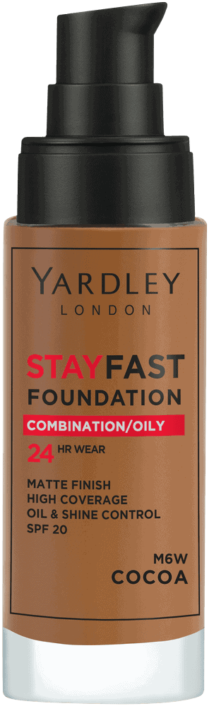 Yardley Stayfast Cocoa SPF 20 24HR Foundation 30ml
