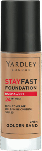 Yardley Stayfast Golden Sand SPF20 24HR Liquid Foundation 30ml