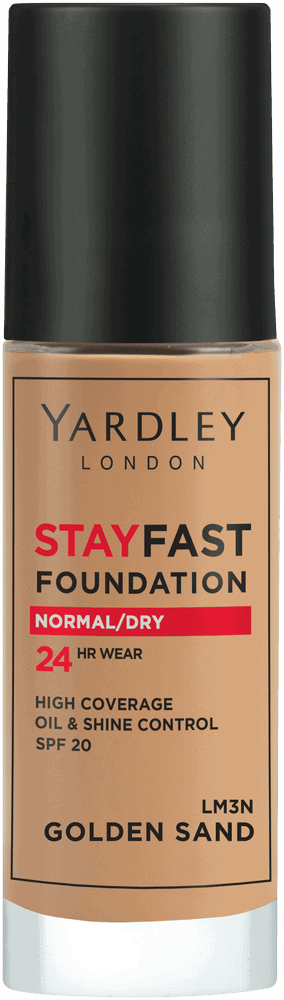 Yardley Stayfast Golden Sand SPF20 24HR Liquid Foundation 30ml