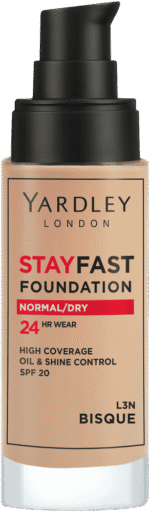 Yardley Stayfast Bisque SPF 20 24HR Liquid Foundation 30ml