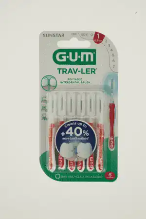image-0 GUM Trav-Ler Reusable Interdental Brushes 6 x 0.8mm