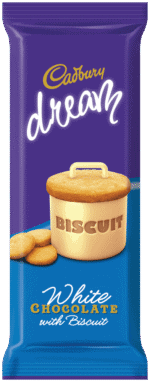 Cadbury Dream Biscuit White Chocolate Slab 80g