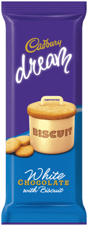 Cadbury Dream Biscuit White Chocolate Slab 80g