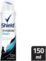 Shield Women Invisible Fresh Antiperspirant Deodorant Body Spray 150ml