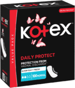 Kotex Daily Protect Normal Unscented Pantyliners 100pk