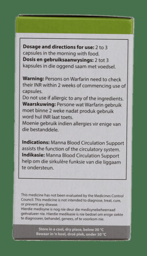 Manna Blood Circulation Support Dietary Supplement Capsules 90pk