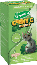 Junglevites Chewy C Apple Flavour Daily Immune Support Chewy Tablets 60pk