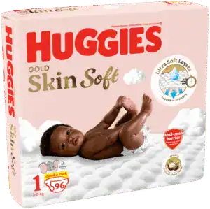 Huggies Gold Size 1 Skin Soft Disposable Nappies 96pk