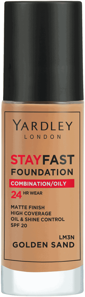 Yardley Stayfast Golden Sand SPF 20 24HR Foundation 30ml