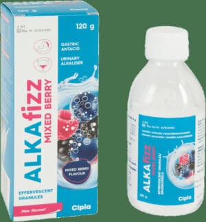 Alka Fizz Mixed Berry Flavour Gastric Antacid Effervescent Granules 120g