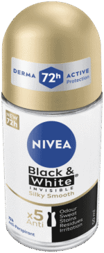 Nivea Black & White Invisible Silky Smooth Anti-Perspirant Roll-On 50ml