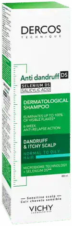 Vichy Dercos Anti-Dandruff Dermatological Shampoo for Normal to Oily Hair 200ml